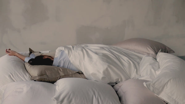 woman in bedding